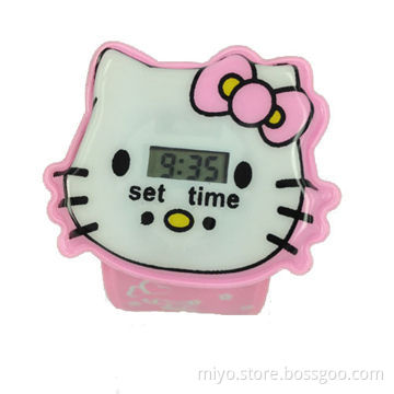 LED Children's Watch in Plastic Case and Silicone Slap Band, Changeable Watch Face